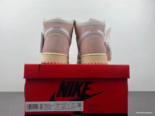 MaikeSneakers Pink Retro OG High FD2596-600 Jordan Air 1 Washed (Women's) 0405